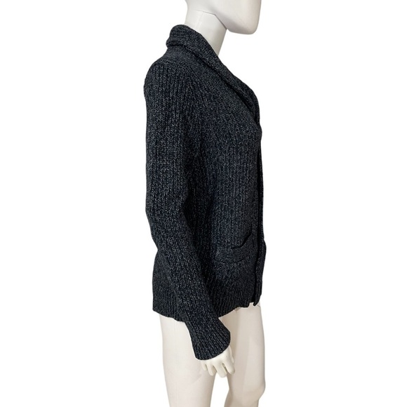 Abercrombie & Fitch Blue Wool Blend Button Front Sweater - Picture 5 of 9